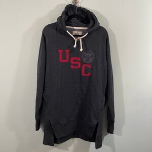 Campus Crew Women's Dark Grey Embroidered USC Pullover Hoodie Size XL